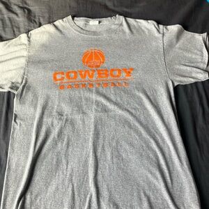 Source Unknown Gray and Orange Men's Shirt